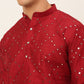 Maroon Mirror Work Kurta Pyjama (JOKP 659 Maroon )