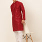 Maroon Mirror Work Kurta Pyjama (JOKP 659 Maroon )