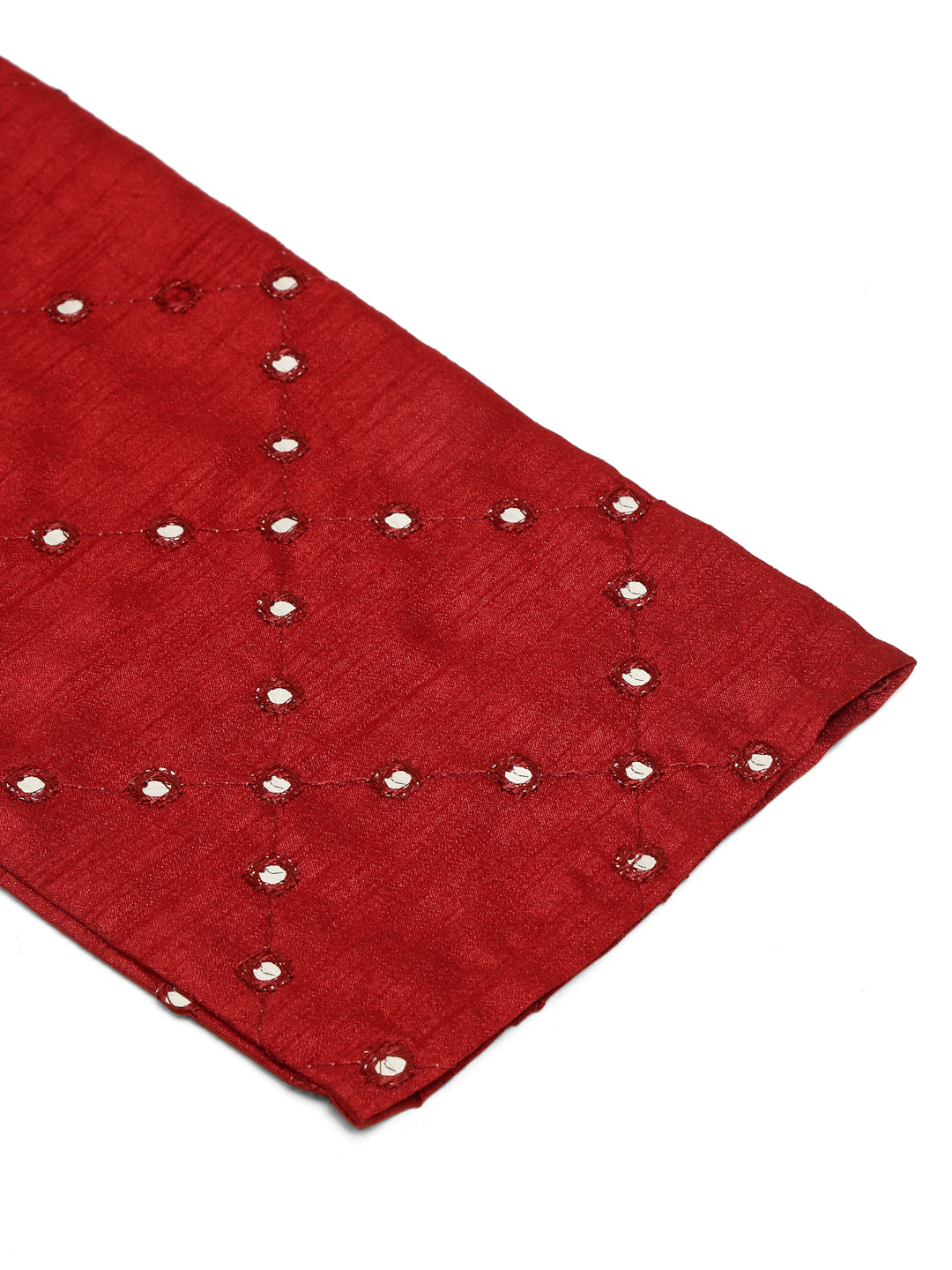 Maroon Mirror Work Kurta Pyjama (JOKP 659 Maroon )