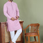 Embroidered & Sequins Cotton Kurta ( ANMKO 678Light-Purple )