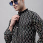 Men's Black and Multi Coloured Embroidered Straight Kurta Pyjama Set