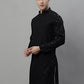 Men's Black Chikankari Embroidered and Sequence Kurtas