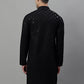 Men's Black Chikankari Embroidered and Sequence Kurtas