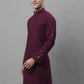 Men's Purple Chikankari Embroidered and Sequence Kurtas