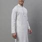 Men's White Chikankari Embroidered and Sequence Kurtas