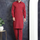 Men's Solid Pathani Kurta with Salwar ( JOKP 696Maroon )