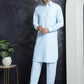 Men's Solid Pathani Kurta with Salwar ( JOKP 696Sky ) [FF] [D-17-18]