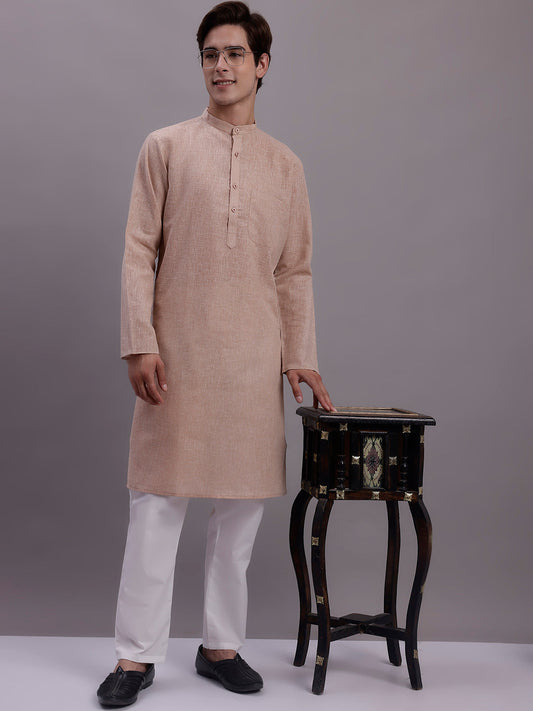 Men's Solid Pure Cotton Kurta With Pyjamas