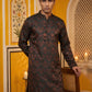 Jacquard Silk Kurta Pyjama Set for Men ( JOKP B-P 5043Bronze )