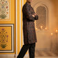 Jacquard Silk Kurta Pyjama Set for Men ( JOKP B-P 5043Bronze )