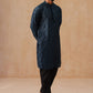 Embroidered & Sequins Straight Kurta with Pyjamas ( JOKP B-P 5205 B-P 5205Peacock )