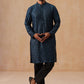 Embroidered & Sequins Straight Kurta with Pyjamas ( JOKP B-P 5205 B-P 5205Peacock )