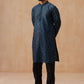 Embroidered & Sequins Straight Kurta with Pyjamas ( JOKP B-P 5205 B-P 5205Peacock )
