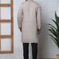 Embroidered & Sequins Kurta Set For Men (JOKP P B-P 5226 Beige )