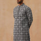 Classic Geometric Embroidered Kurtas ( KO 5279 Black )