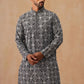 Classic Geometric Embroidered Kurtas ( KO 5279 Black )