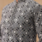 Classic Geometric Embroidered Kurtas ( KO 5279 Black )