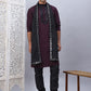 Sequins Embroidered Kurta Pyjama and Dupatta Set for Men
