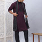 Sequins Embroidered Kurta Pyjama and Dupatta Set for Men