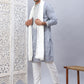Men's Sequins Embroidered Kurta Pyjama With Dupatta