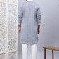Men's Sequins Embroidered Kurta Pyjama With Dupatta