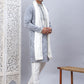 Men's Sequins Embroidered Kurta Pyjama With Dupatta