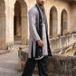 Embroidered Silk Blend Kurta Pyjama and Dupatta Set for Men
