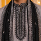 Embroidered Silk Blend Kurta Pyjama and Dupatta Set for Men ( JOKP P D 5077Grey )