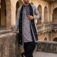 Embroidered Silk Blend Kurta Pyjama and Dupatta Set for Men