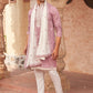 Embroidered Silk Blend Kurta Pyjama and Dupatta Set for Men (JOKP D 5077 Purple ) [FF] [N-13-15]