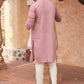 Embroidered Silk Blend Kurta Pyjama and Dupatta Set for Men (JOKP D 5077 Purple ) [FF] [N-13-15]