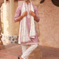 Embroidered Silk Blend Kurta Pyjama and Dupatta Set for Men (JOKP D 5077 Purple ) [FF] [N-13-15]
