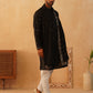Embroidered Kurta with Dupatta Set for Men ( KOD 5088 black )