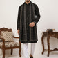 Silk Blend Embroidered Kurta Pyjama with Dupatta ( JOKP P D 5088Black )