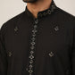 Silk Blend Embroidered Kurta Pyjama with Dupatta ( JOKP P D 5088Black )