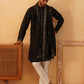 Embroidered Kurta with Dupatta Set for Men ( KOD 5088 black )