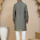 Embroidered & Sequin Kurta Pyjama With Dupatta ( JOKP D 5088 Grey ) [FF] [F1-2 & M-3-4]