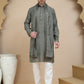 Embroidered & Sequin Kurta With Dupatta ( KOD 5088 grey )