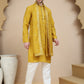 Embroidered & Sequin Kurta Pyjama With Dupatta ( JOKP D 5088 Mustard )