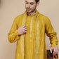 Embroidered & Sequin Kurta With Dupatta ( KOD 5088 mustard )
