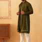 Embroidered Kurta with Dupatta Set for Men ( KOD 5088 olive )
