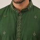 Silk Blend Embroidered Kurta Pyjama with Dupatta ( JOKP P D 5088Olive )