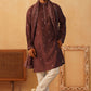 Embroidered & Sequin Kurta Pyjama With Dupatta