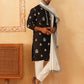 Black Embroidered Kurta with Dupatta Set ( KOD 5091 black )