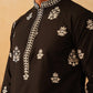 Black Embroidered Kurta with Dupatta Set ( KOD 5091 black )