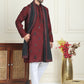 Embroidered & Sequin Kurta With Dupatta ( KOD 5091 maroon )