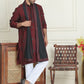Embroidered & Sequin Kurta Pyjama With Dupatta ( JOKP P D 5091 Maroon ) [FF] [M16-18 & N16-18]