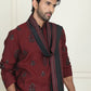Embroidered & Sequin Kurta With Dupatta ( KOD 5091 maroon )