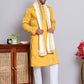 Embroidered & Sequin Kurta With Dupatta ( KOD 5091 mustard )