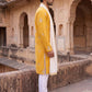 Embroidered & Sequin Kurta Pyjama With Dupatta ( JOKP P D 5091Mustard )